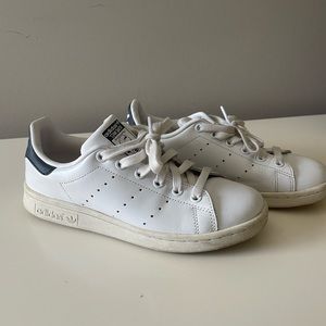 adidas Stan smith white & navy sneakers women size 6.5